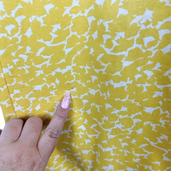 Talbots Cropped Pants Yellow Patterned Size 18W - Picture 5 of 8